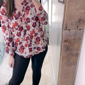 Lucky Brand floral top size medium